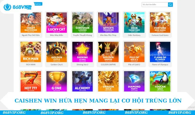 Caishen Win hứa hẹn mang lại cơ hội trúng lớn