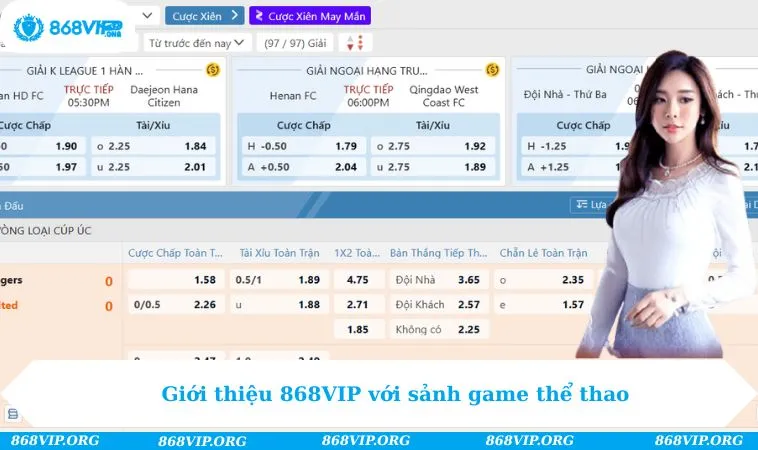 Giới thiệu 868VIP với sảnh game thể thao